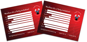 Print your own invitations to your Magic Moments party!